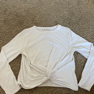 Cropped long sleeve workout top